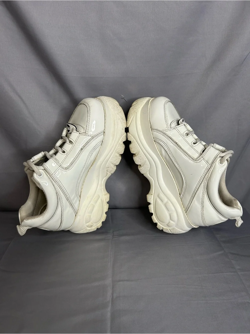 Buffalo 36 Classic Low Leather Platform Boots Shoes White Leather Women’s US 6